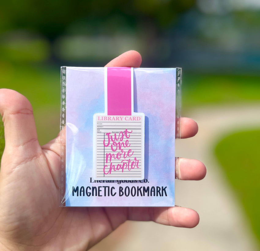 Magnetic Bookmark - Just One More Chapter pink bookgirl