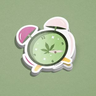 420 Stoner Clock Vinyl Sticker | Cannabis Weed Decal