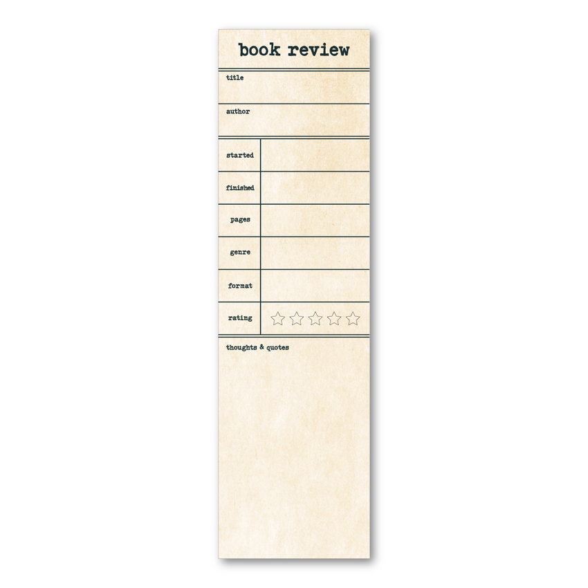Book Review Notepad | Bookish Stationery