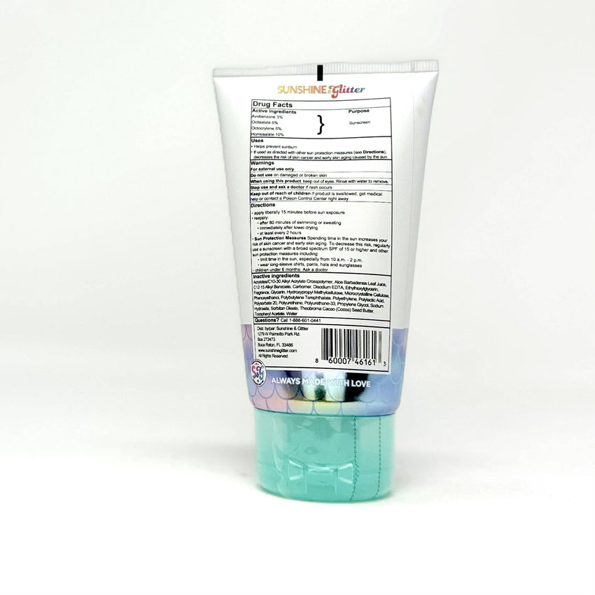 NEW! S&G Mermaid Biodegradable Glitter SPF 50 TUBE