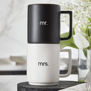 Matte Stackable Mug Set - Mr. & Mrs.