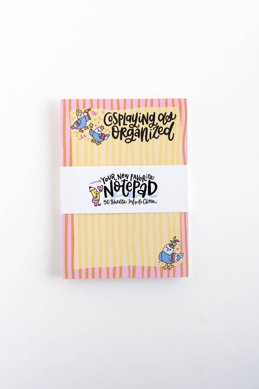 Cosplaying as Organized Pigeon Notepad Funny List Stationery