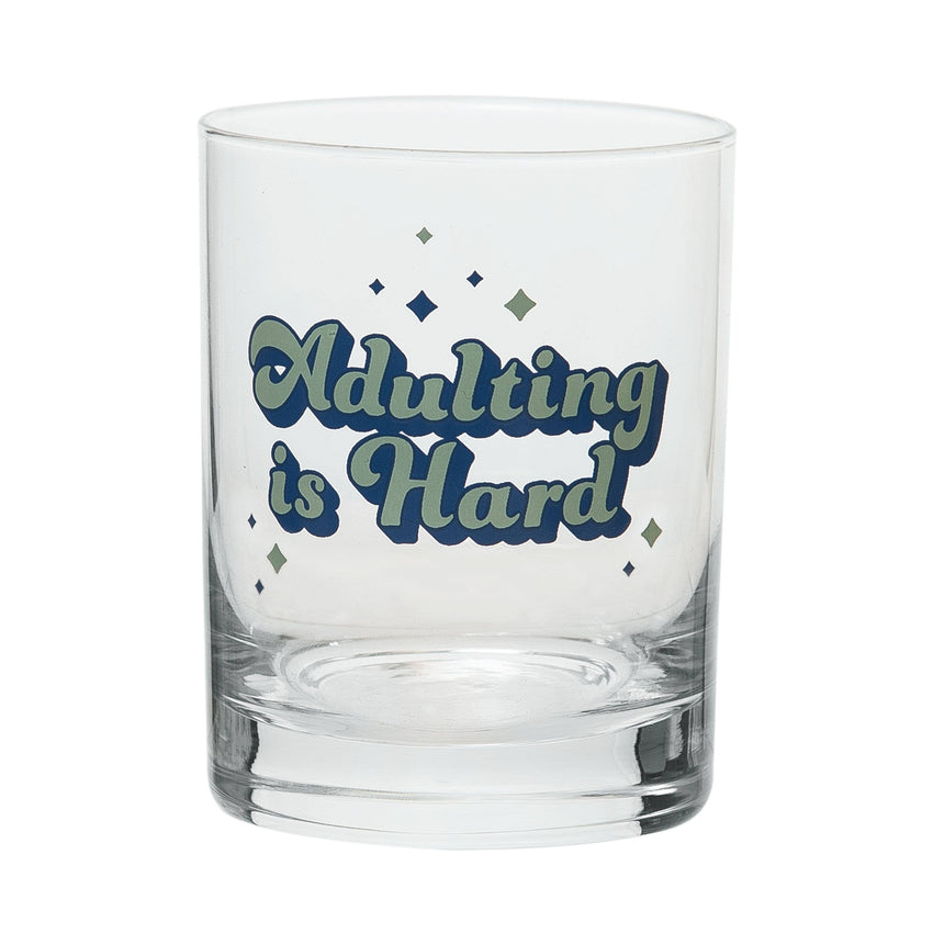 Adulting Is Hard Rocks Glass