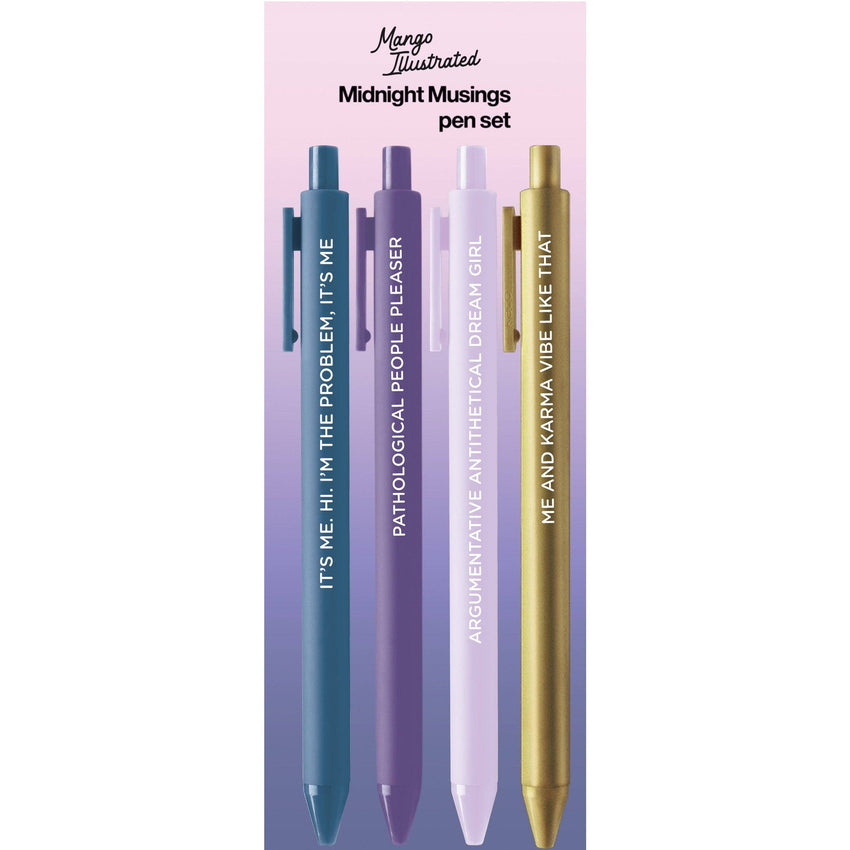 Midnight Musings jotter gel pen set