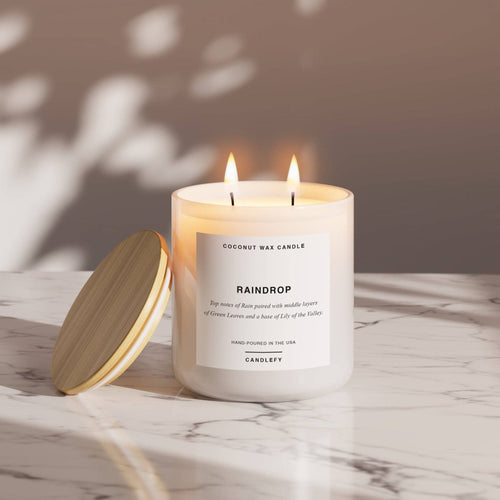 Raindrop Scented Candle, Made With Natural Coconut Wax