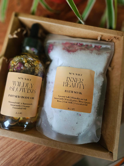 Me Time Mother's Day Gift Set - Infused Body Oil & Bath Soak