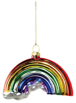 Large Glass Rainbow ornament - Show your Pride on your tree!