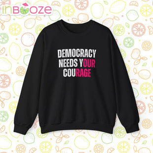 Democracy Needs Your Courage - Unisex Heavy Blend™ Crewneck Sweatshirt