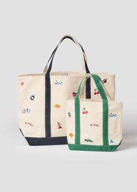 Michigan Gifts | Michigan Icons Embroidered Large Tote