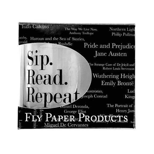 Sip Read Repeat 13oz Glass Tea or Coffee Mug