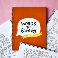 Words To Live By Coloring Book | Quotes and Encouragement
