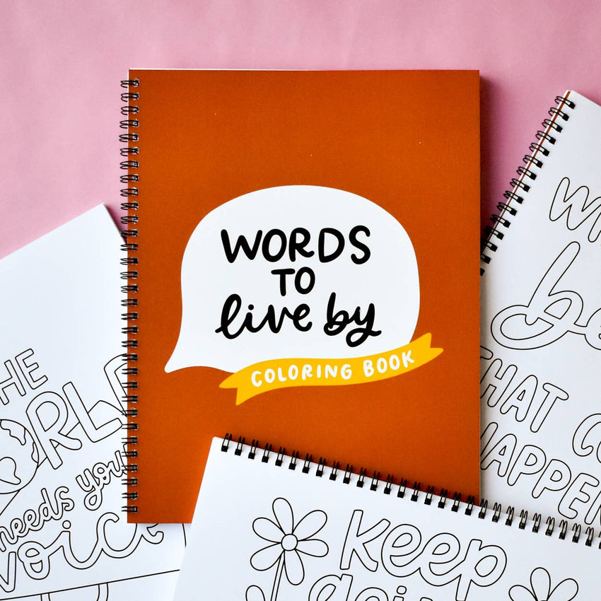 Words To Live By Coloring Book | Quotes and Encouragement