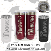 Grandville Senior All Night Party Fundraiser - Stainless Cup Sale (SANP 2027)