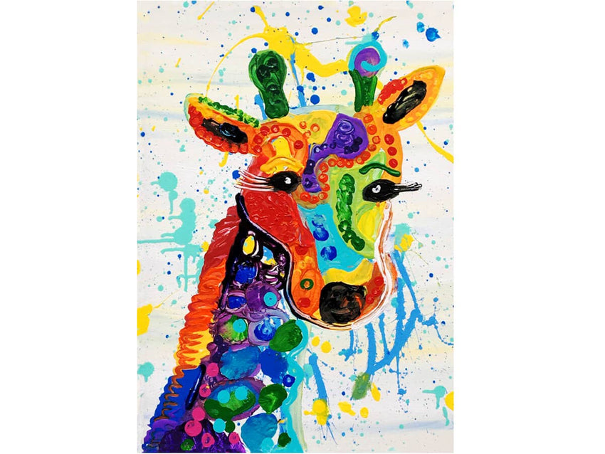 Rainbow Giraffe MicroPuzzle  Mini Jigsaw Puzzle