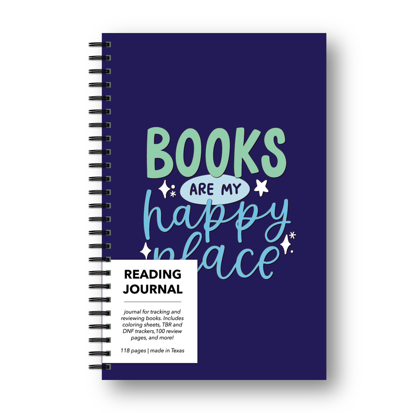Books / Happy Place Reading Journal | Book Review Tracker