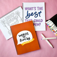 Words To Live By Coloring Book | Quotes and Encouragement
