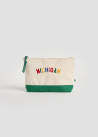 Michigan Gifts | Michigan Icons Embroidered Pouch