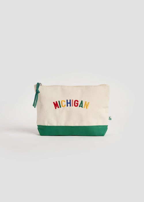 Michigan Gifts | Michigan Icons Embroidered Pouch