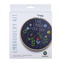 Live Laugh Fuck Off | 6" Embroidery Kit | Funny Craft Kit