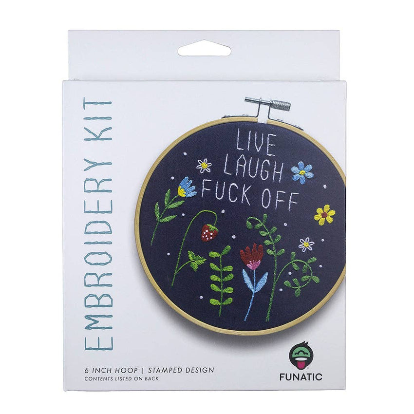 Live Laugh Fuck Off | 6" Embroidery Kit | Funny Craft Kit