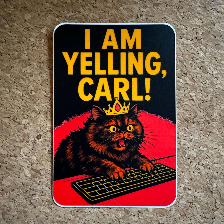 Princess Donut Yelling Vinyl Sticker - Small