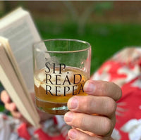 Sip. Read. Repeat. 11oz Glass Tumbler