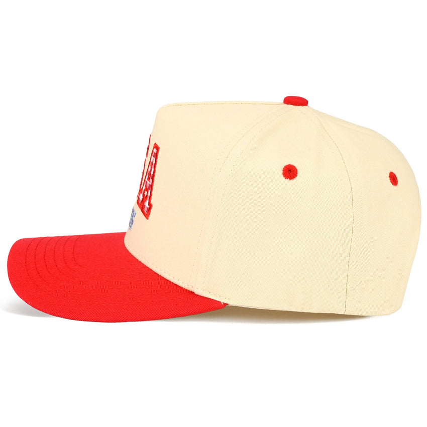 Gingham Check USA EST 1776 Letter Two Tone Trucker Hat