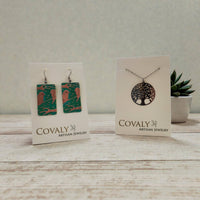 Amazonite, African Turquoise & Stainless Earrings