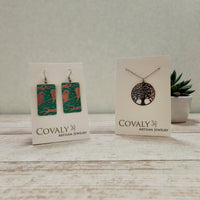 Stainless Steel Scroll Teardrop Earrings