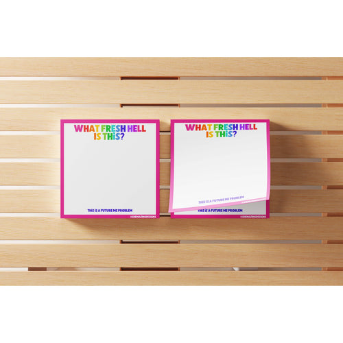Sticky Notes Post It/ What Fresh Hell?/ Funny, Swear, Vulgar