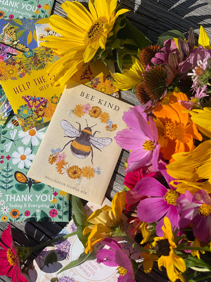 For the Garden | Seed Packets Bee Kind - Pollinator Wildflower Mix Seed Packets