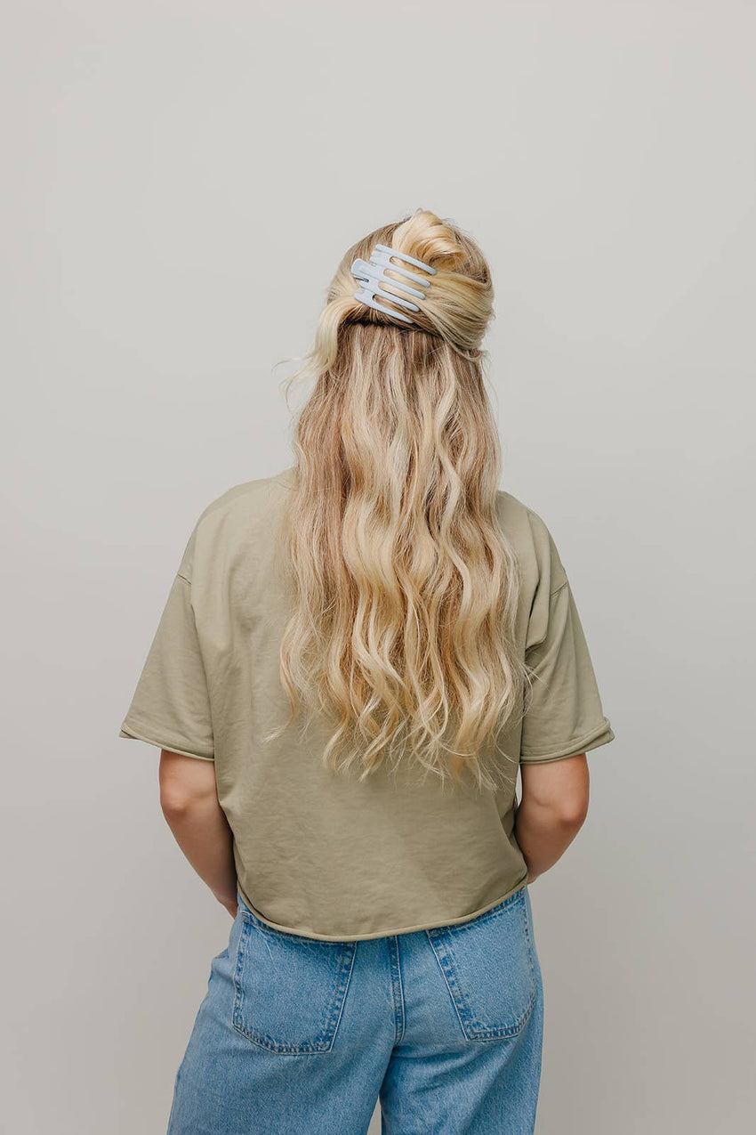 KAXI Wide Lay Down Claw Clip — Flat Low-Profile Hair Clip