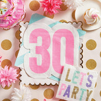 Large 30 Milestone Napkin - Fun Party Napkin