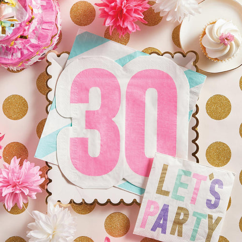 Large 30 Milestone Napkin - Fun Party Napkin