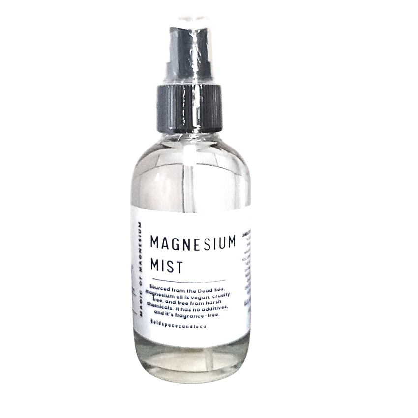 Magnesium Mist, Unscented, 4 oz. Glass Bottle, Wellness Gift