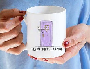 I'll Be There For You Friends TV Show Purple Door Mug