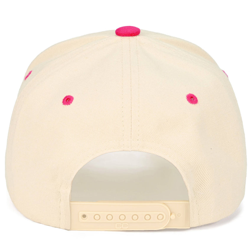 OUT HERE DILLY DALLYING Letter on Two Tone Trucker Hat