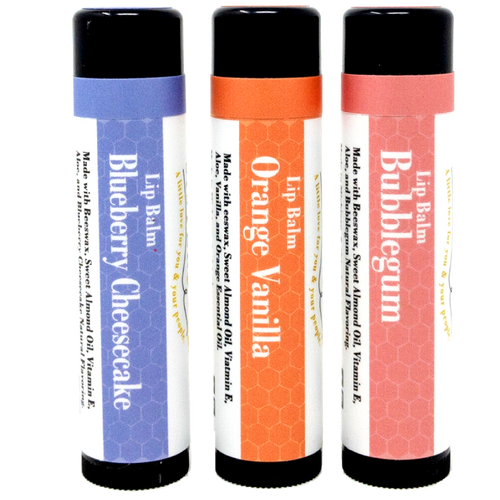 Spring and Summer Bumblebee Lip Balm Flavors