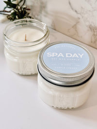 Spa Day 4 oz Mason Jar - 100% Natural Soy Candle