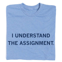 I Understand The Assignment - Blue T-Shirt