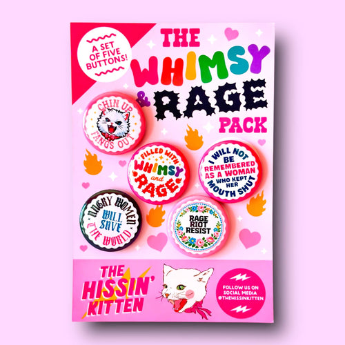 The Whimsy and Rage Pack - Button 5 Pack