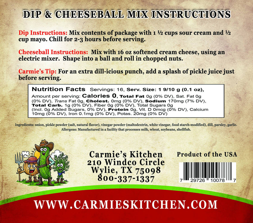 Dill Pickle Dip & Cheeseball Mix