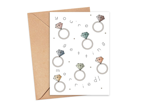 You're Getting Married Engagement Card
