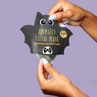 Boo Basket Gift | Detoxifying Charcoal Facial Mask Halloween Animated Bat Mask