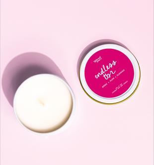 Pink Bookish Travel Candle - Bookstore Gift Stocking Stuffer