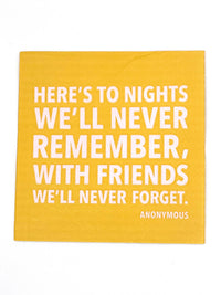 Party Cocktail Funny Napkins-To Nights We'll Never Remember