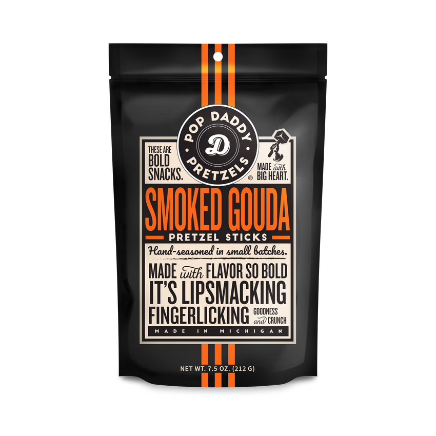 SALE! Pop Daddy – Smoked Gouda Seasoned Pretzels 7.5oz