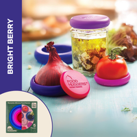 For the Home | Reusable Silicone Food Savers – Bright Berry (Set of 5)