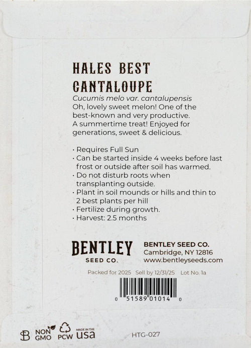 For the Garden | Seed Packets Cantaloupe-Hales Best 1823