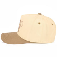 HAPPY CAMPER Letter Embroidered on Two Tone Trucker Hat